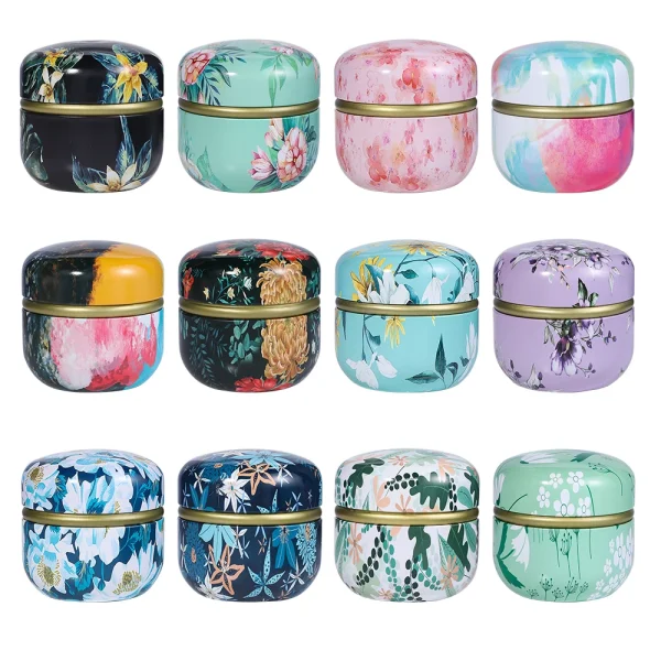 Portable Mini Tea Can Herb Stash Jar Powder Container Seal Smell Proof Cosmetic Bottles Reusable Spice Organizer Storage Pot