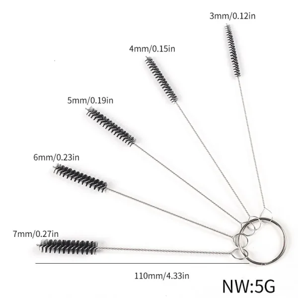 1Set Nylon Stainless Steel Tobacco Smoking Cleaning Brushes Accessory For Tobacco Pipe Smoke Tube Cleaning Tools - Image 5