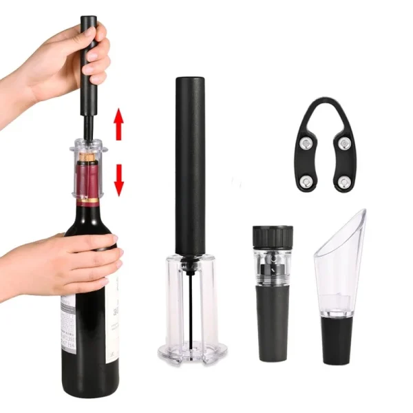 Air Pump Wine Bottle Opener Air Pressure Vacuum Wine Stopper Beer Lid Opener Corkscrew Corks Out Tool Kitchen Accessories - Image 3