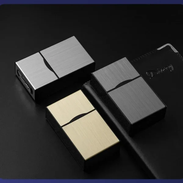 Cigarette Case USB Lighter Electric Cases Lighter For Men Smoking Rechargeable Portable Metal Box Windproof Gift Case Lighters - Image 4