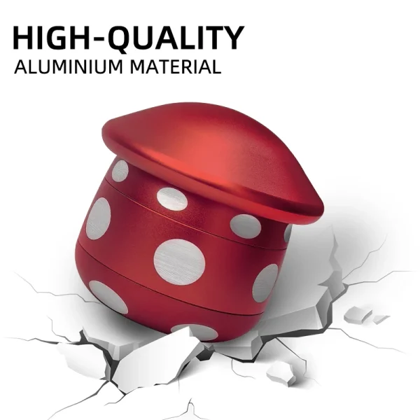 4 Layers Aluminium Tobacco Grinders for Smoking Mushroom-shaped Cigarette Spice Cutter Metal Pipe Accessories Herb Mills - Image 2