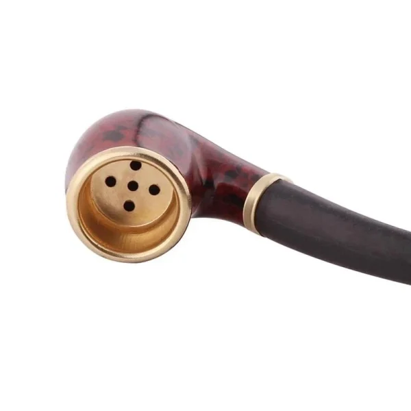 107mm Vintage Durable Resin Curved Tobacco Cigar Cigarette Pipes Smoking Pipe Black Gifts Smoking Accessories dropshipping - Image 5