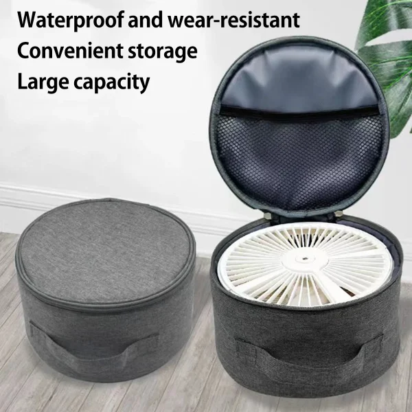Smell Proof Bag with Combination Lock Telescopic Folding Fan Storage Bag Round Cosmetic Case Storage Pack Container organizer - Image 3