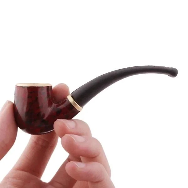 107mm Vintage Durable Resin Curved Tobacco Cigar Cigarette Pipes Smoking Pipe Black Gifts Smoking Accessories dropshipping - Image 6