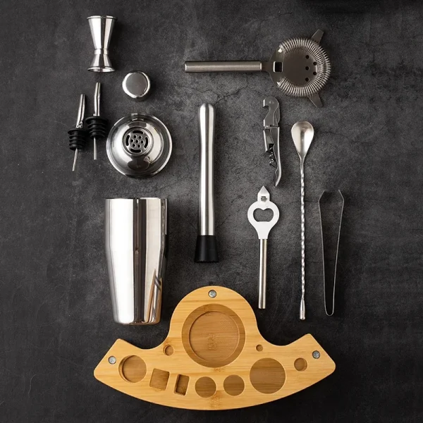 Cocktail Shaker Set Stainless Steel Bartender Kit Cocktail Mixer Wine Martini Boston Shaker Party Bar Tools 3/6/9/11pcs - Image 3