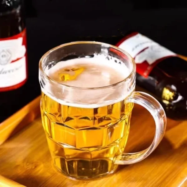 Unbreakable 3 Sizes Acrylic Beer Cup KTV Large Beer Cup Plastic Drinks Cups Breakfast Milk Coffee Water Mug Barware Drinkware