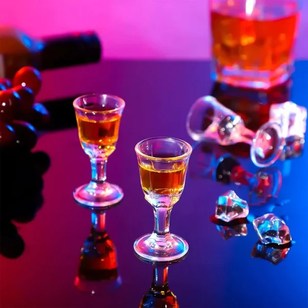 6pcs/set Whisky Glass Cup Liquor Wedding Party Mini 0.4Oz 10 Ml Clear Tequila Whiskey Cordial Wine Shot Glasses Wine Glass