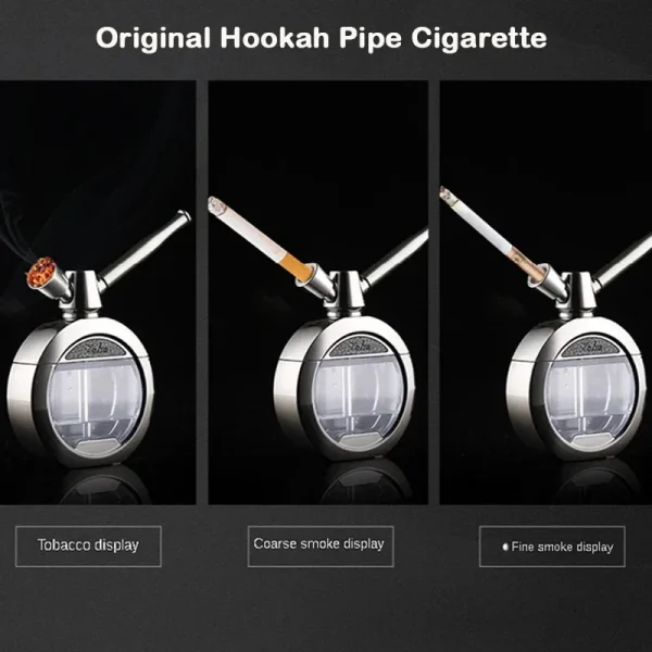 WE PUFF Double Filter Water Smoking Pipe High Qulity Zinc Alloy Hookah Set Men and Women Use Dry Herb Grass Tobacco Pipes Kit - Image 4