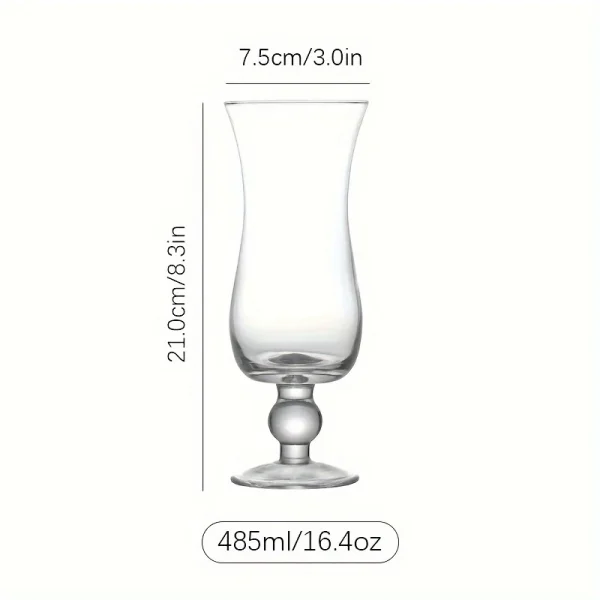 1pc Simple Hurricane Cup Creative Cocktail Cups Short-footed Juice Cold Drink Glass Wide Mouth Cocktail Glasses Summer Essential - Image 4