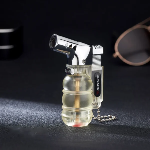 Turbo Jet Windproof Spray Gun Visible Butane Gas Lighter Cigar Pipe Cigarette Accessories Outdoor Camping Ignition Tool - Image 5