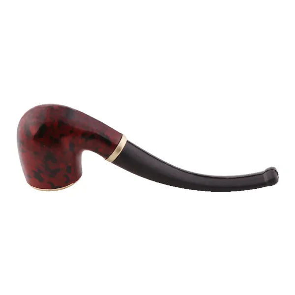 107mm Vintage Durable Resin Curved Tobacco Cigar Cigarette Pipes Smoking Pipe Black Gifts Smoking Accessories dropshipping - Image 4