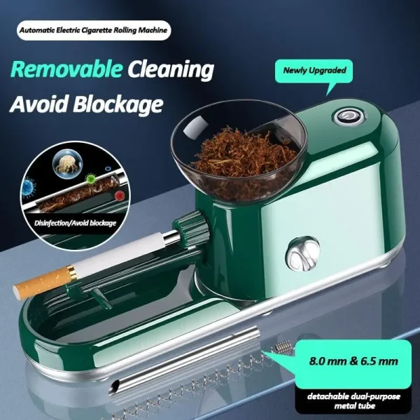 Electric Cones Rolling Machine Automatic Loader Portable Pre Rolled Cones Filling Tobacco Smoking King Size 65MM 80MM Injector - Image 4