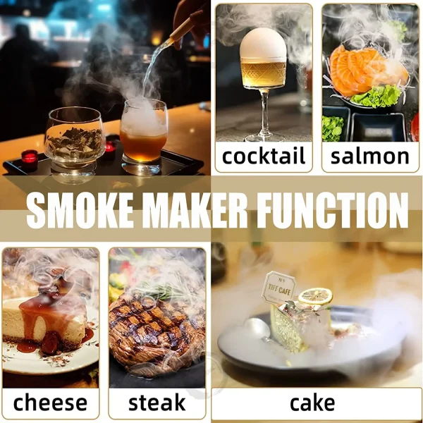 Aroma Smoke Bubble Gun ,Vapour Blaster Cocktail Bubble Smoke Gun,Contains 5-Flavour Aroma Oil and Bubbles for Bar Home Dinner - Image 4