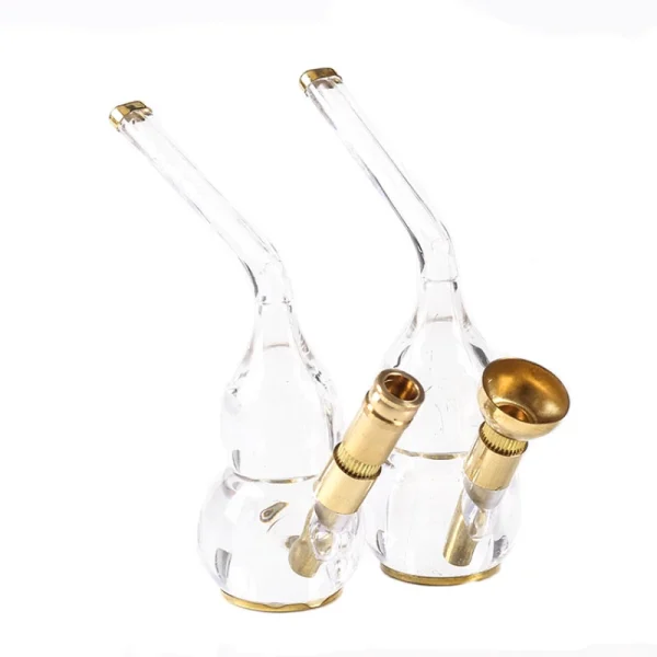 Dual Cigarette Tobacco Smoking Pipe Water Filter Pipe Mini Shisha Hookah Water Pipe Water Bottle Filter Smoking Tobacco Pipe - Image 2