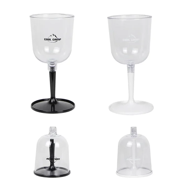 Portable Plastic Wine Glass Resin Collapsible Wine Glasses Cocktail Cup Anti-fall Goblet For Party Picnic Beer Whiskey Drink Cup - Image 2