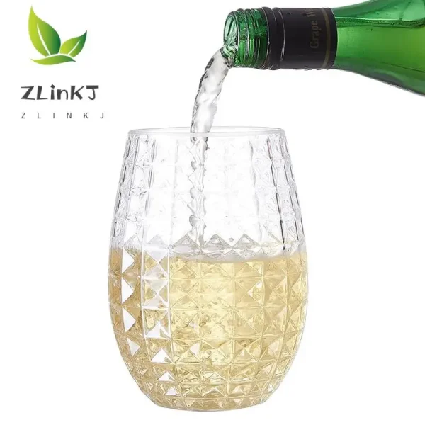 Shatterproof Plastic Wine Glass Unbreakable PCTG Red Wine Tumbler Glasses Cups Reusable Transparent Fruit Juice Beer Cup - Image 4