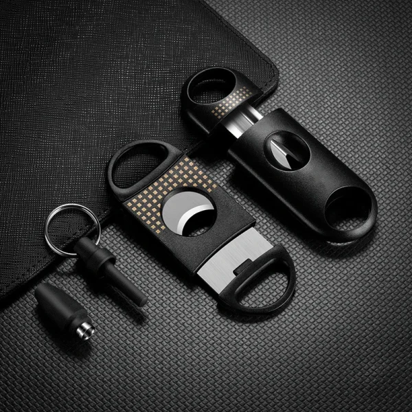 Cigar Cutter V-Cut Flat Cuts Puncher Sharp Stainless Steel Knife Men's Travel Portable Large Caliber Scissors Accessories - Image 3