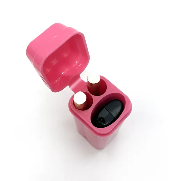One-piece Flip-top Cigarette Case Kit with Two Holes Not included Lighter for Easy Storage Carrying Pre-Rolled Cones Smoking - Image 2