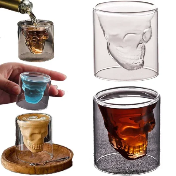Wine Cup Glasses Of Wine Crystal Cocktail Glasses Whisky Barware Beer Drinkware Drinking Coffee Mugs Double Bottom Mug Glass Cup - Image 2